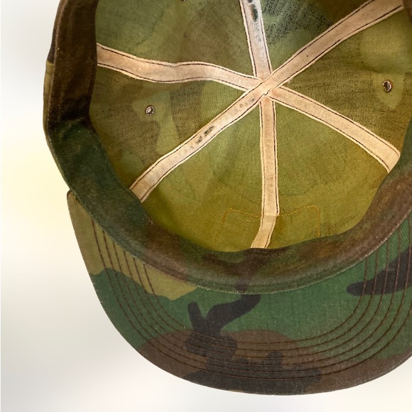 VTG 1980s k brand camo made in usa trucker SnapBack fusillade 2000 solution hat - Picture 5 of 6